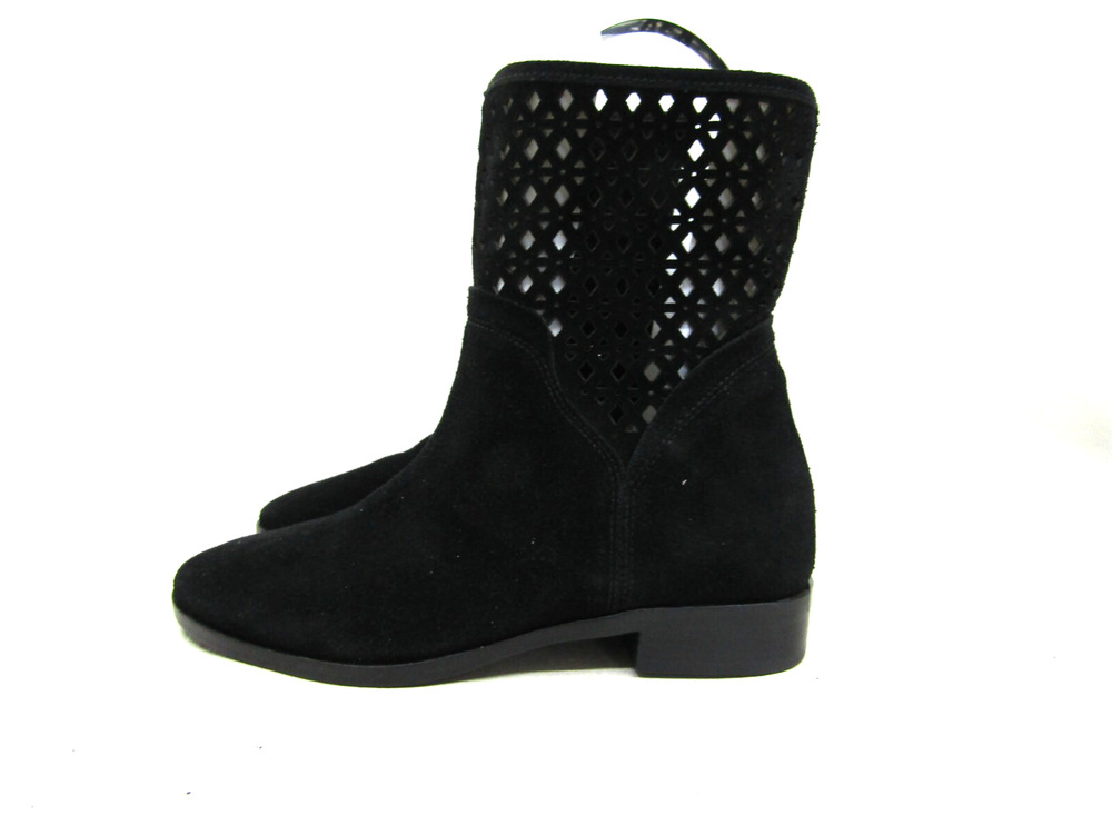 MICHAEL KORS Womens Size 5 M Black Suede Perforated Ankle Fashion Boots Bootie